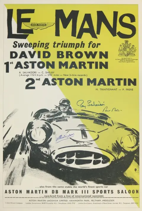 Le Mans. – Signiertes Motorsportplakat "Le Mans