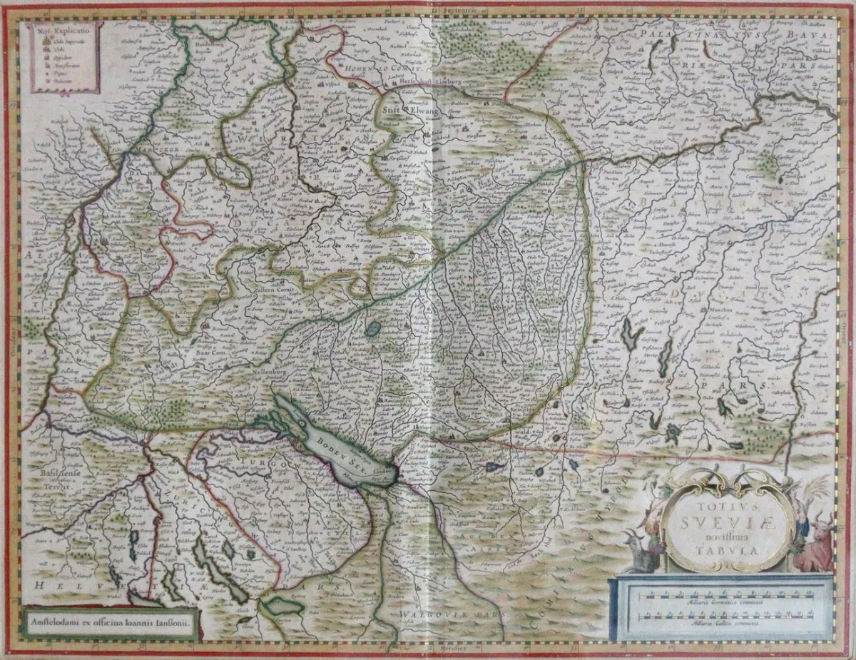 Württemberg. – "Totius Sueviae novissima tabula"