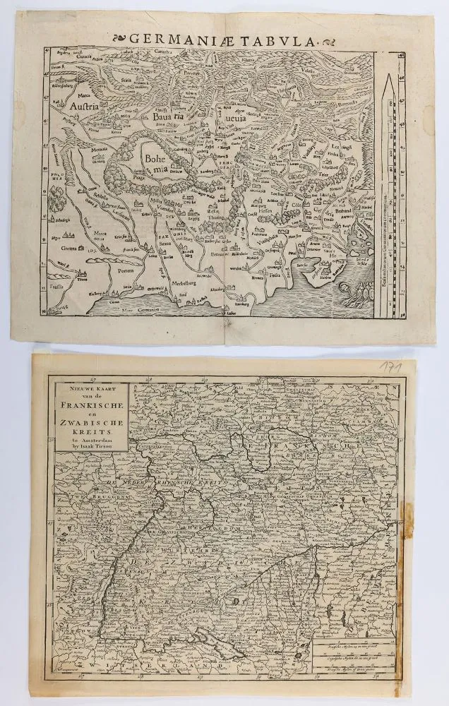Cosmographia. – Small lot of 8 maps among others