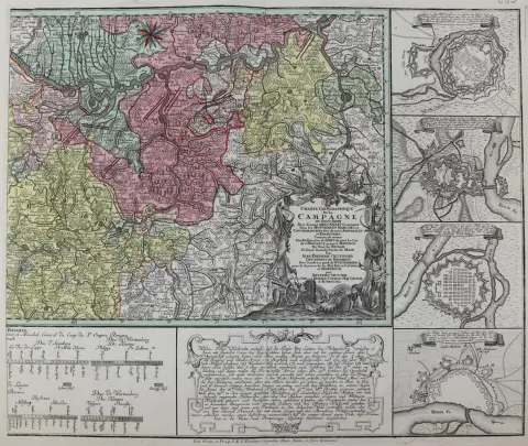 Рейн. – Carte Geographique de la Campagne dü Haut Rhin