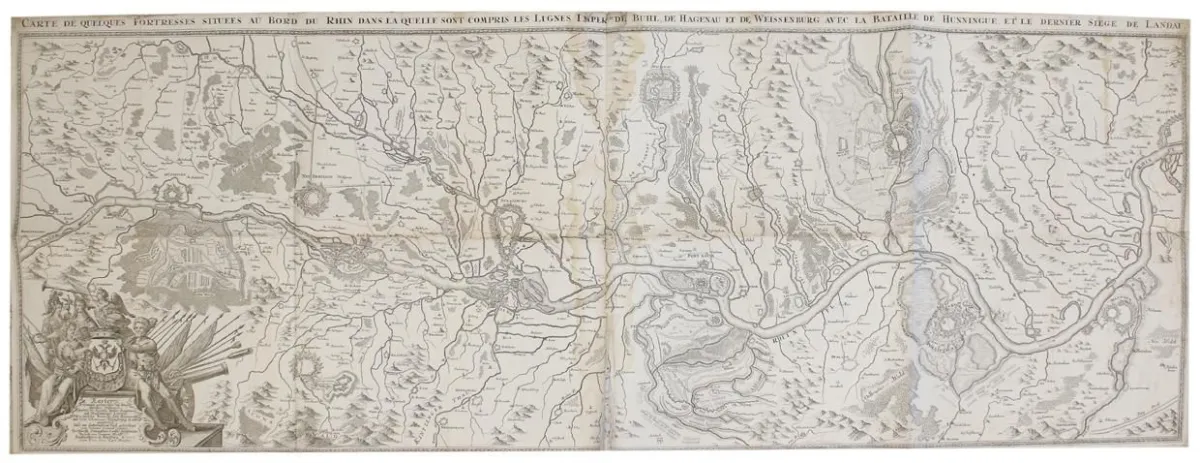 Рейн. – "Carte De Quelques Fortresses Situees Au Bord Du Rhin..."