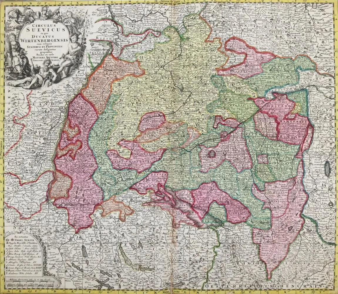 Kolekcja – 8 map regionalnych, XVII i XVIII wiek