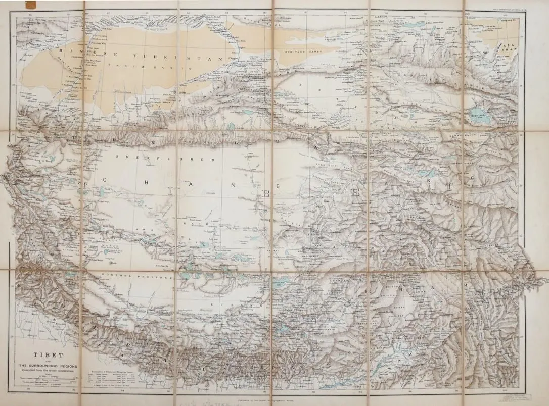 Tybet. – Tibet and the surrounding regions, compiled from the latest information