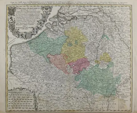 Benelux. – Carte des Pays Catholiques ou des X Provinces de L'Allemangne inferieure