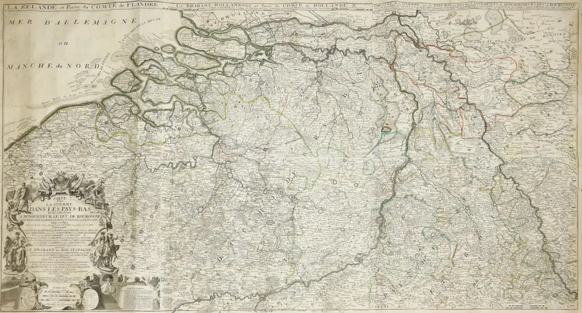Pays-Bas. – Carte pour la Guerre dans les Pays-Bas Dedi et Presente monseigneur le Duc de Bourgogne