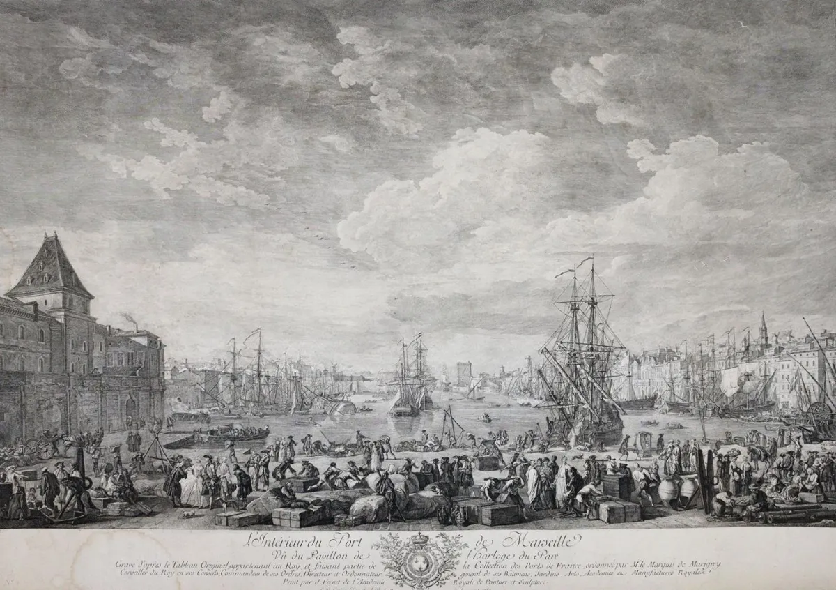 Chochin II, Charles-Nicolas – (1715 Paříž 1790). Vnitřek přístavu v Marseille