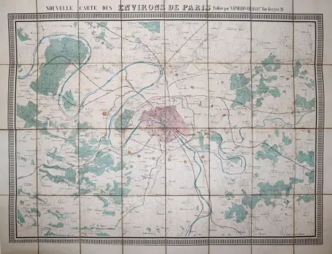 Paris. – Nouvelle Carte des Environs de Paris