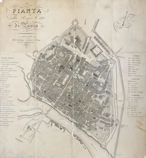 Pavia. Pianta della Regia Città di Pavia