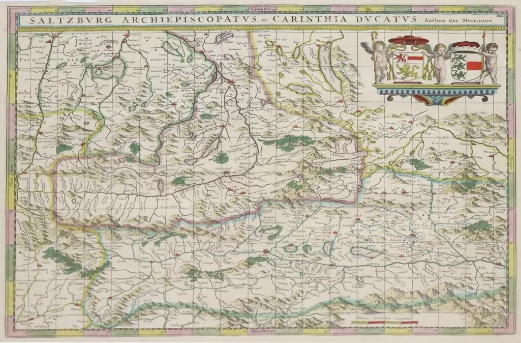 Saltzburg Archiepiscopatus et Carintha Ducatus. – Раскрашенная
