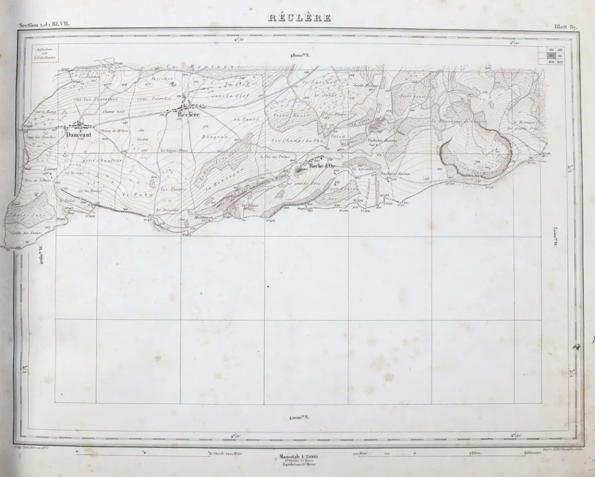 Dufour Maps – (Jura Bernois) J.Froidevaux gomtre (cover title)