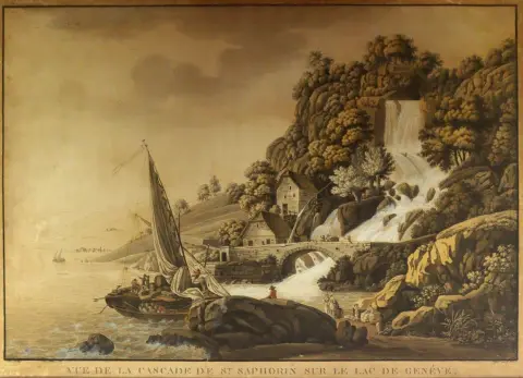 Lake Geneva. – Vue de la Cascade de St
