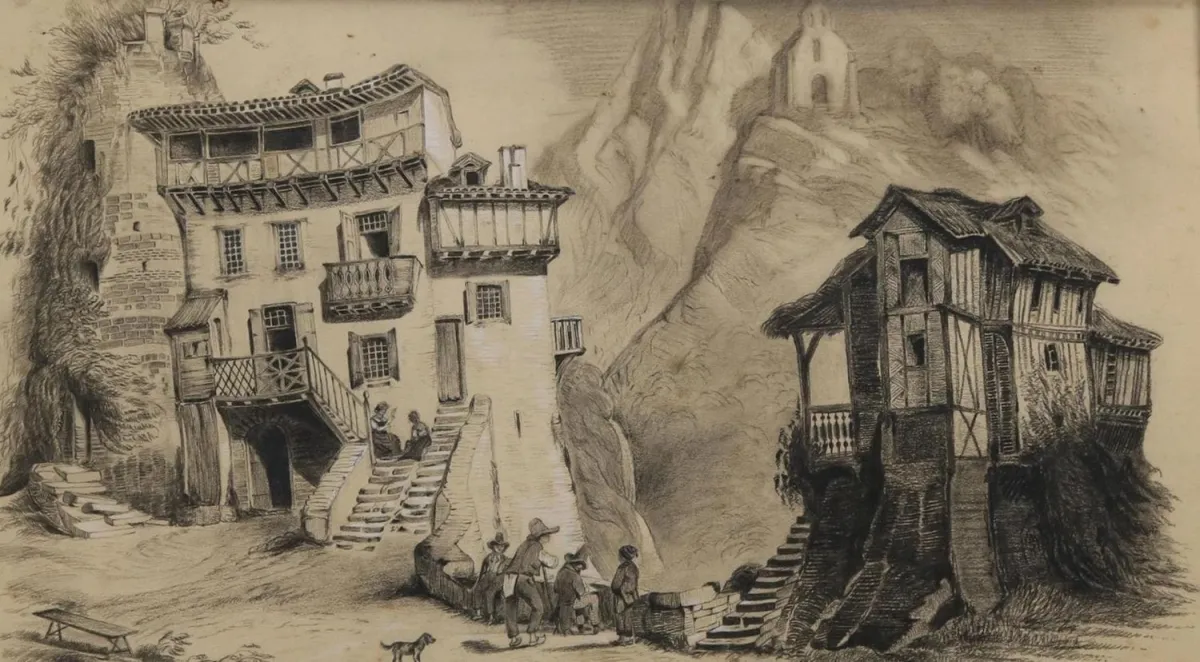 Gimel. – Maisons aux environs Gimelles