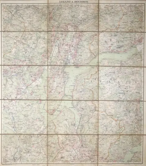 Sammlung – von 81 Faltkarten, überwiegend Schweiz, meist auf Lwd