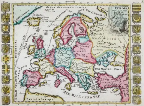 Europe, Asia and Africa. – 3 sheets
