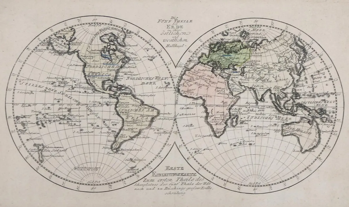 World map. – Western and Eastern hemispheres
