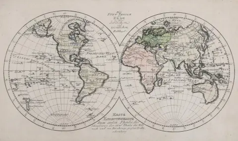World map. – Western and Eastern hemispheres