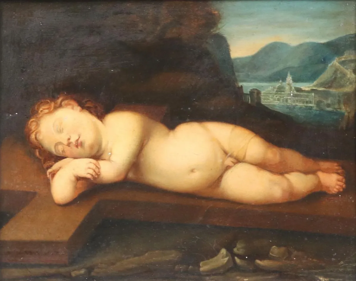 Allori, Cristofano (attr./after). – Sleeping Christ Child on the Cross