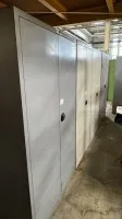 4 metal tool cabinets with built-in drawers, small tools and sorting boxes