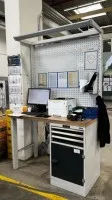 1 workbench Garant with tool pegboard and lighting