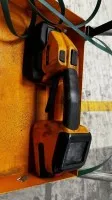 1 battery strapping tool Strapex STB 73 with battery and reel trolley