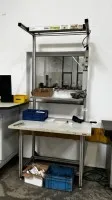 3 work tables with lighting and 1 magnifying lamp in total