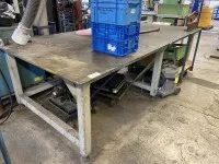 1 welding table with lever plate shear