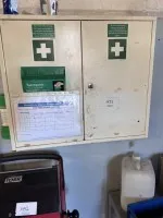 1 first aid cabinet, 2-door, wall-mounted - collection after approval