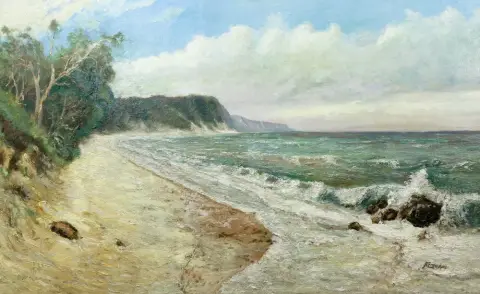 Endruschat, August (1899 Waldberg, arrondissement de Ragnitz, aujourd'hui un village abandonné à Baltupenai, Lituanie - 1990 Berlin) Falaise côtière, probablement la Baltique