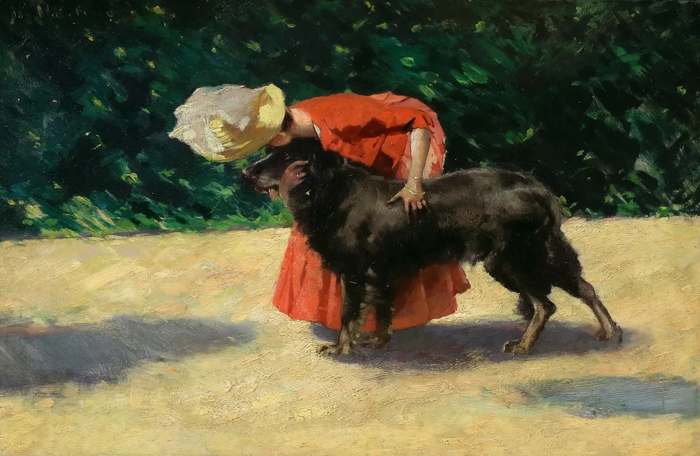 Habermann, Hugo Freiherr von (1849 Dillingen - 1929 Munich) – Amour de chien