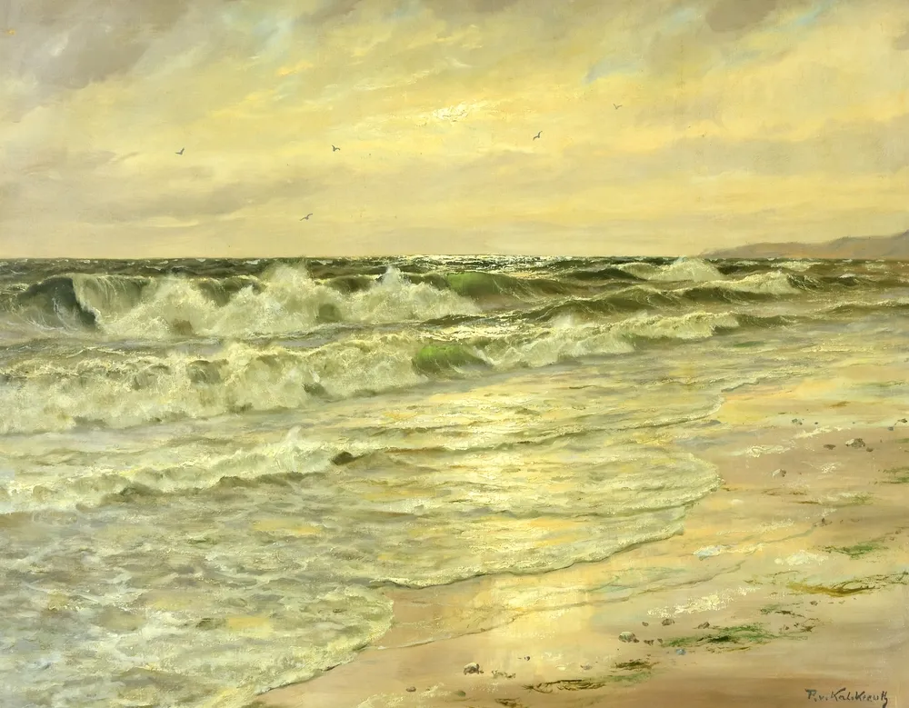 Kalckreuth, Patrick von (1892 Starnberg - 1970 ibid.) – Ressac au crépuscule