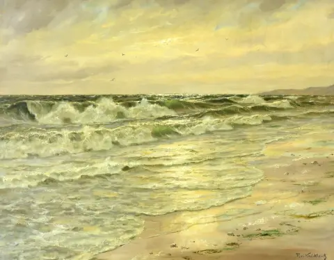 Kalckreuth, Patrick von (1892 Starnberg - 1970 ibid.) – Ressac au crépuscule