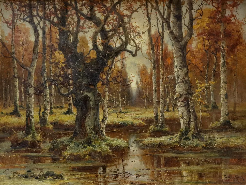 Klever, Julius Sergius von (1850 Dorpat - 1924 St. Petersburg) – Herbstlandschaft