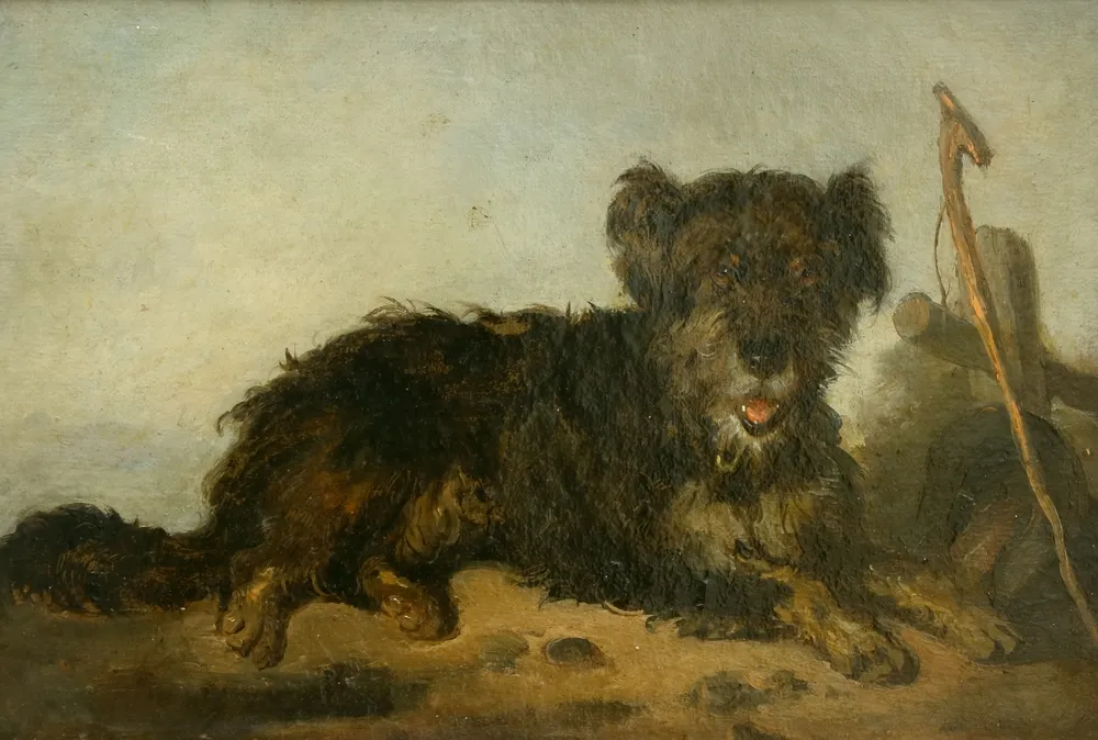 Rentzell, August von (1809 Marienwerder/Westpreußen - 1891 Berlin) – Liegender Hund