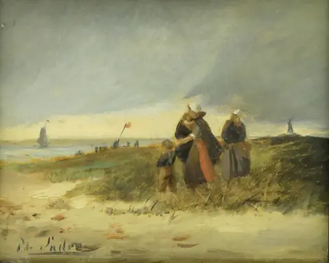 Sadée, Philipp (1837 La Haye - 1904 ibid.) – Retour des bateaux de pêche