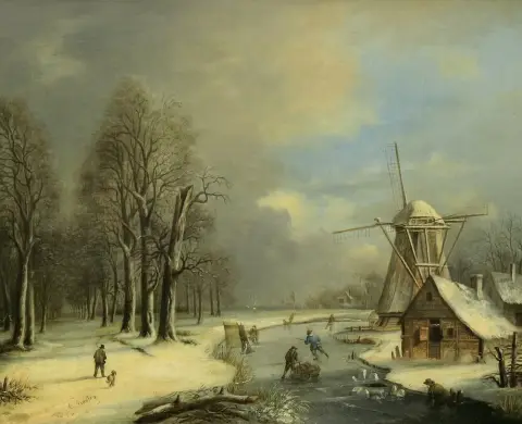 Straaten, Bruno van (1786 Utrecht - 1870 tamtéž) – Eisvergnügen