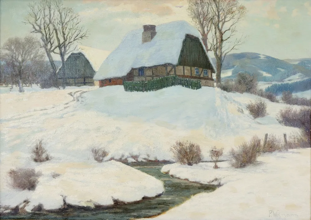 Weimann, Paul (1867 Breslau - 1945 Hirschberg) – Soleil d'hiver