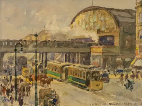 Antoine, Otto (1865 Koblenz - 1951 Unteruhlingen) – Nádraží Alexanderplatz