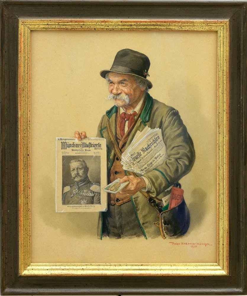 Krämer, Peter II (1857 Filadelfia - 1936 Dießen am Ammersee) – Sprzedawca gazet