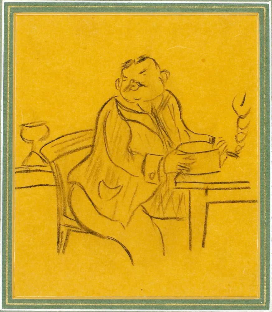 Zille, Heinrich (1858 Radeburg - 1929 Berlin) – Am Tisch sitzender Mann