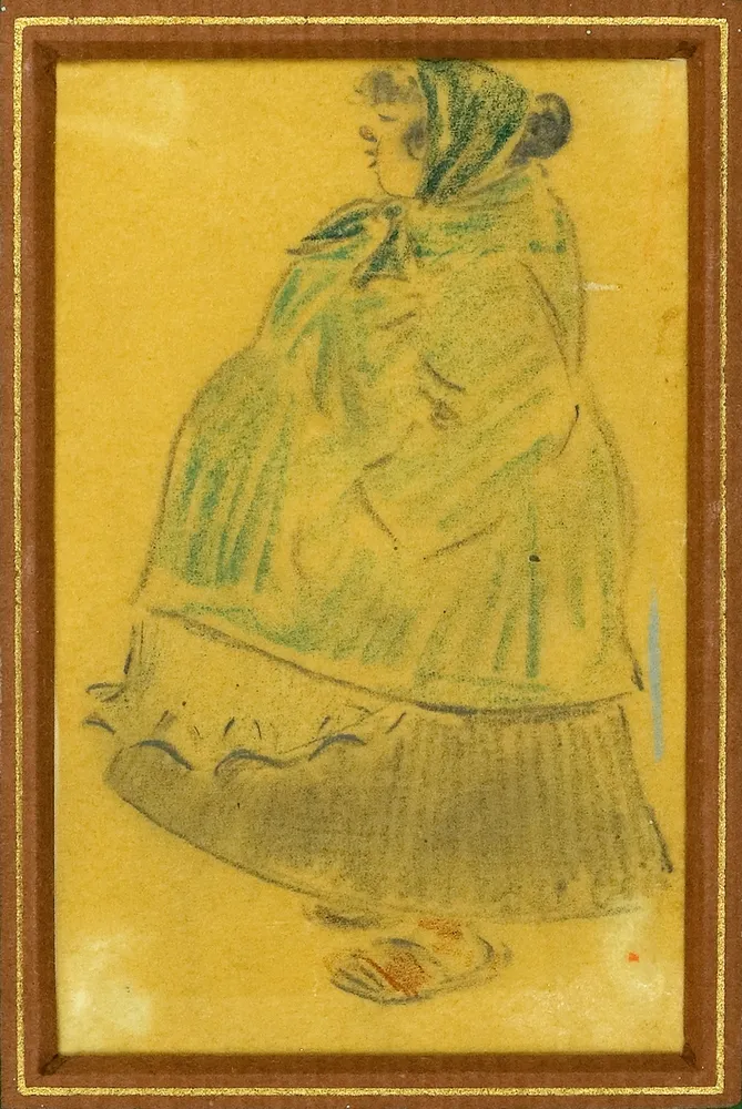 Цилле, Генрих (1858 Радебург - 1929 Берлин) – Беременная девчонка, стоящая влево