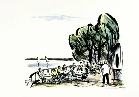 Mohr, Arno (1910 Poznaň - 2001 Berlín) – Gartenlokal am Müggelsee