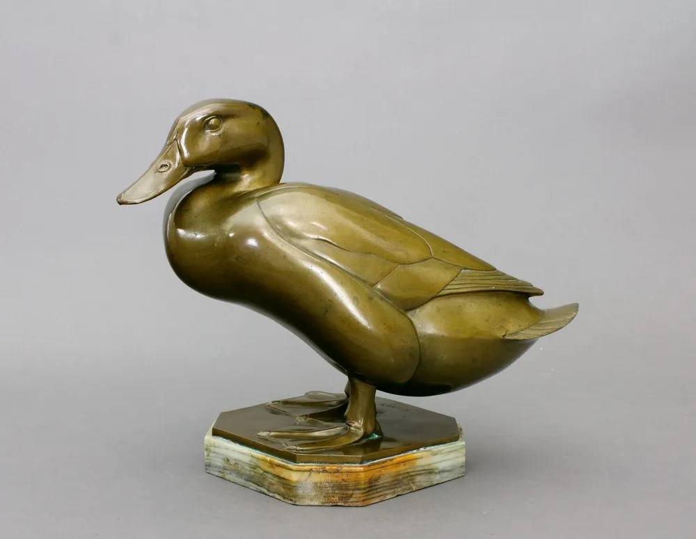 Krieger, Wilhelm (1877 Norderney - 1945 Herrsching am Ammersee) – Eend, staand, kop aangelegd