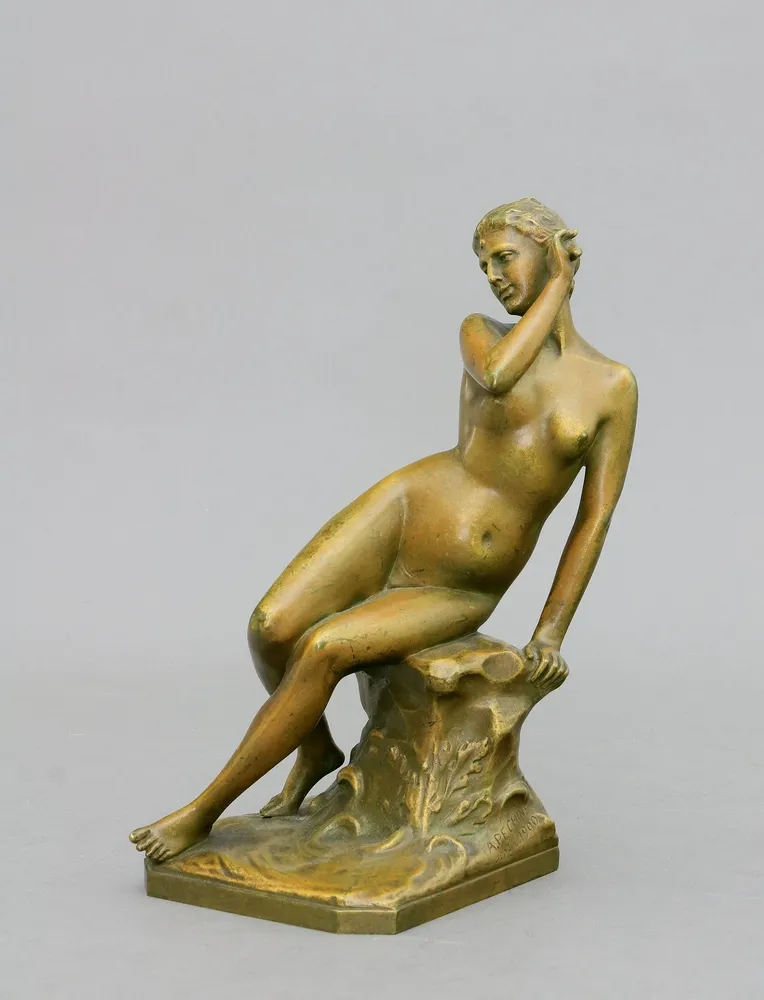 Péchiné, Antide Marie (1855 Langres, Frankreich - 1929) – Nymph aux coquillage