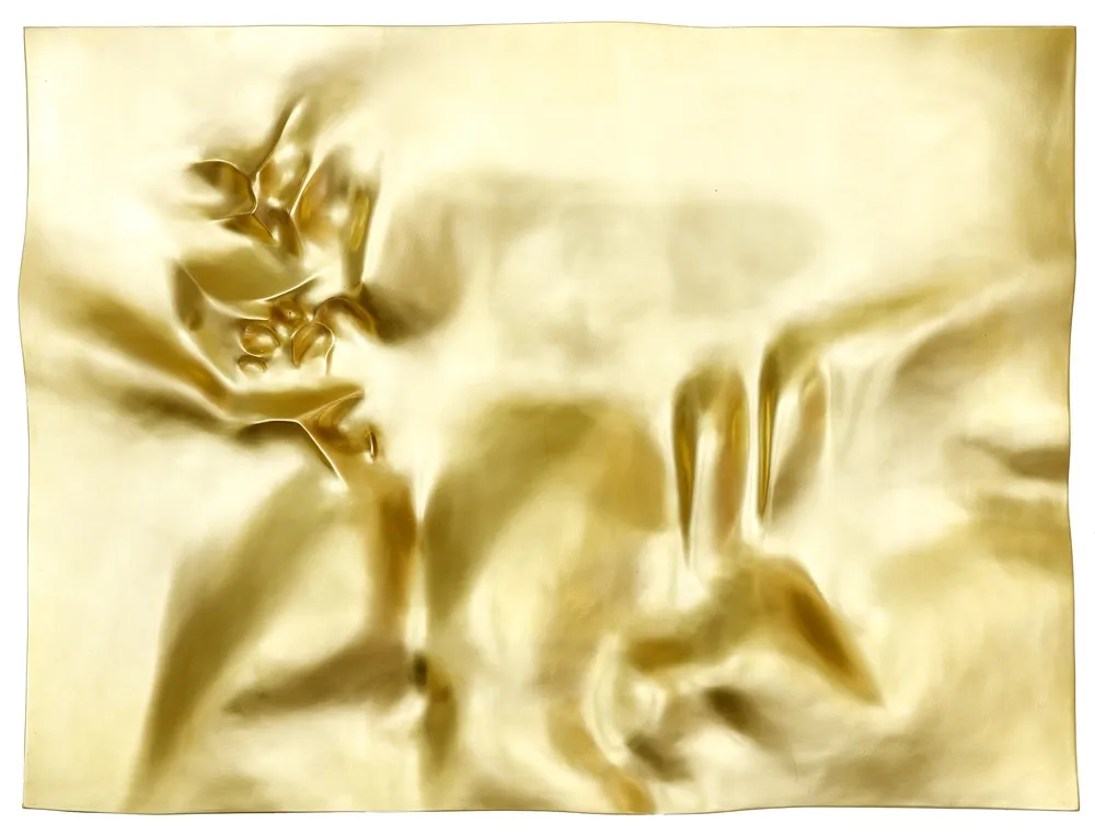 Heiliger, Bernhard (1915 Stettin - 1995 Berlin) – Relief I. 1967. Porcelaine, dorée