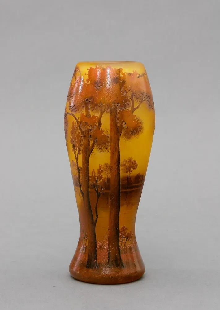 Vase, Daum Frères, Nancy, Frankreich, Anfang 20. Jh. Schlanke Balusterwandung