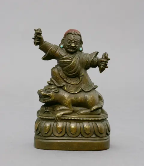 Figuur, brons, Dorje Drolo, Guro Dragpo, Tibet, waarschijnlijk 16e eeuw. Toornige verschijningsvorm van Padmasambhava