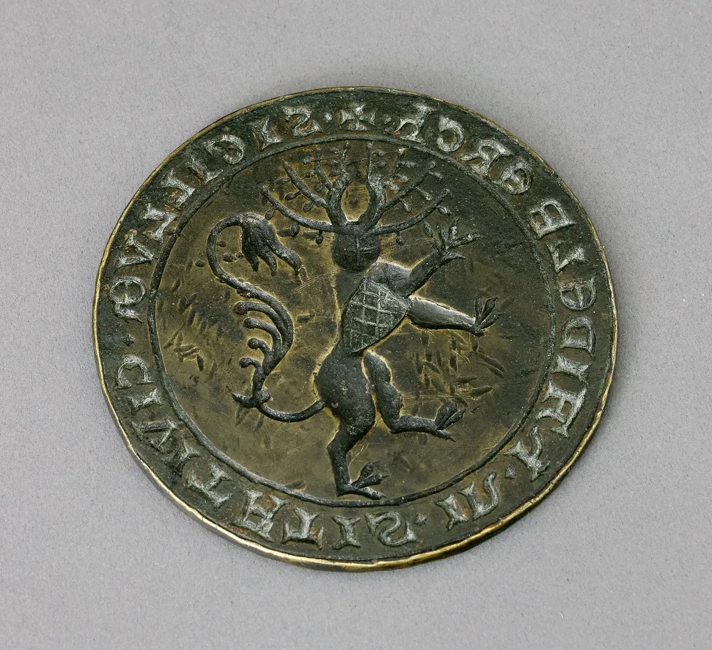 Sceau, ville de Heidelberg, style du 14e s., probablement 18e s. Bronze