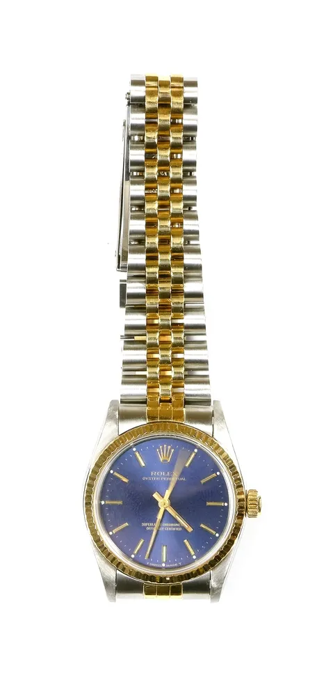 Montre, bracelet, Rolex, acier/or, Oyster Perpetual Bicolor