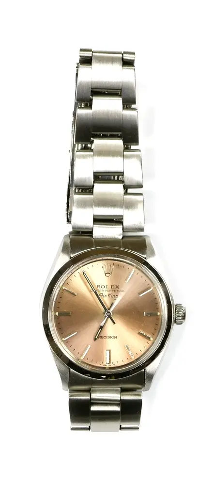 Montre, bracelet, acier, Rolex Oyster Perpetual Air King Precision bracelet acier à maillons