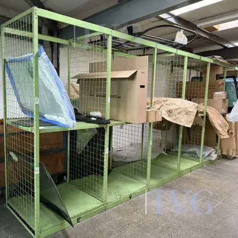 Steel plug-in shelving (green), ongoing